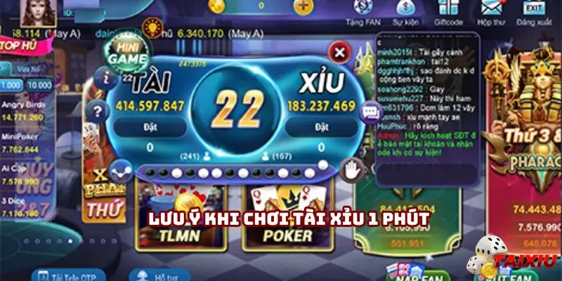 Điểm qua các thông tin đáng chú ý với tài xỉu 1 phút